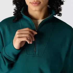 Women’s Lightweight Tencel Half-Zip Pullover Sweatshirt