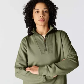 Women’s Lightweight Tencel Half-Zip Pullover Sweatshirt