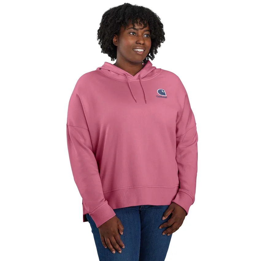 Women's Lightweight Tencel Loose Fit Logo Graphic Hoodie