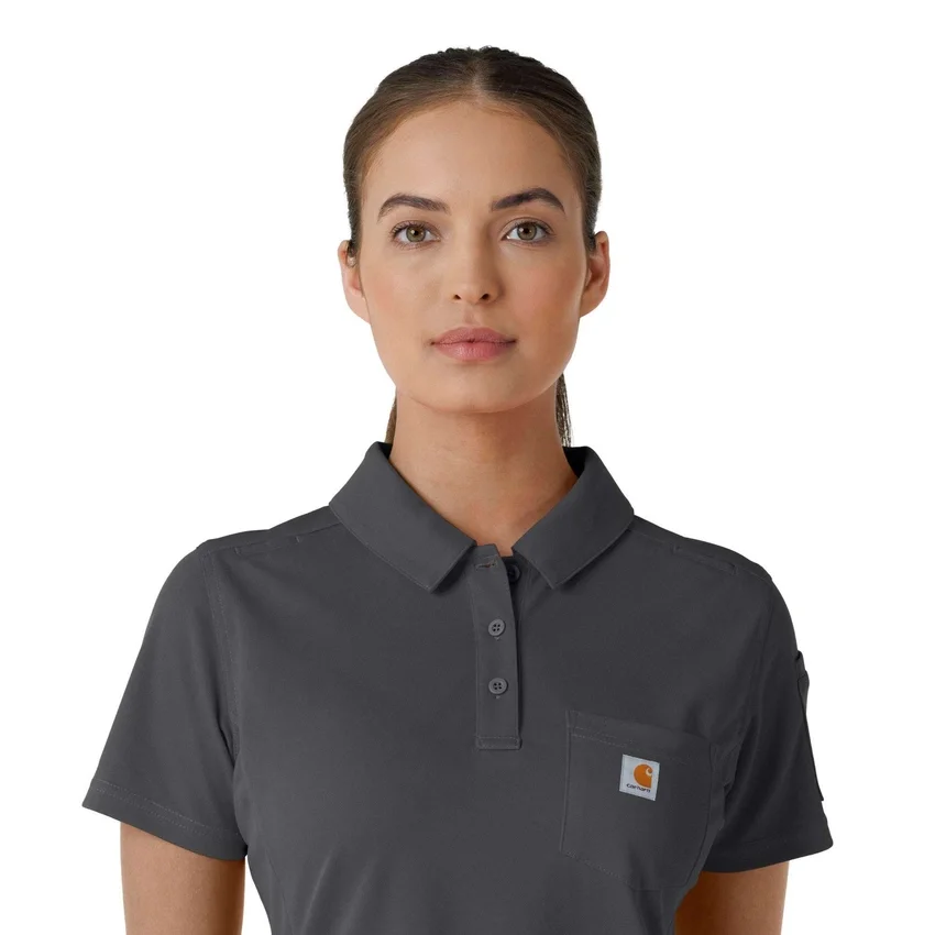 Women's Rugged Flex® Rscu Lightweight Short Sleeve Polo Scrub Top