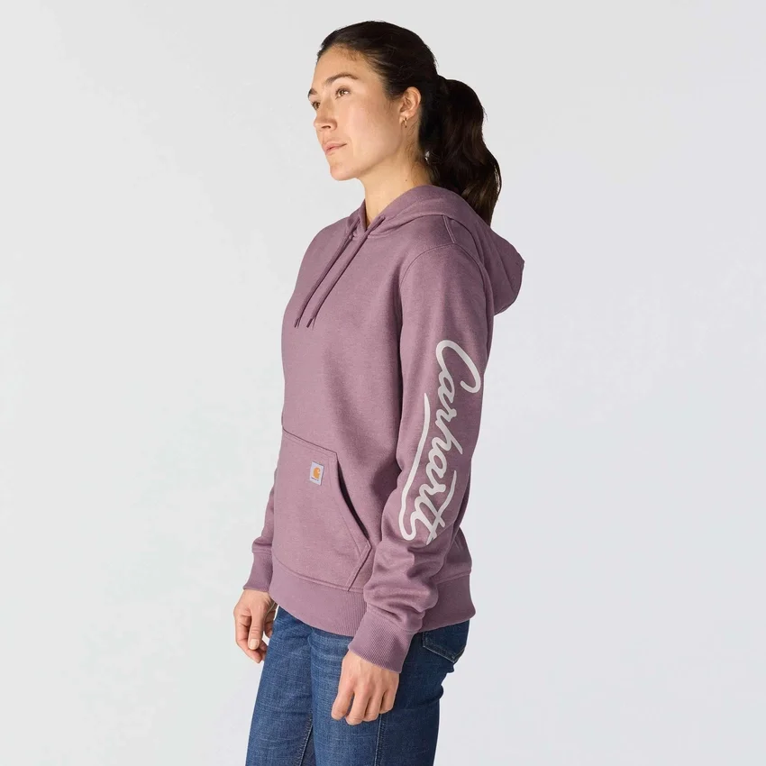 Women's Sawyer Script Logo Sleeve Hoodie