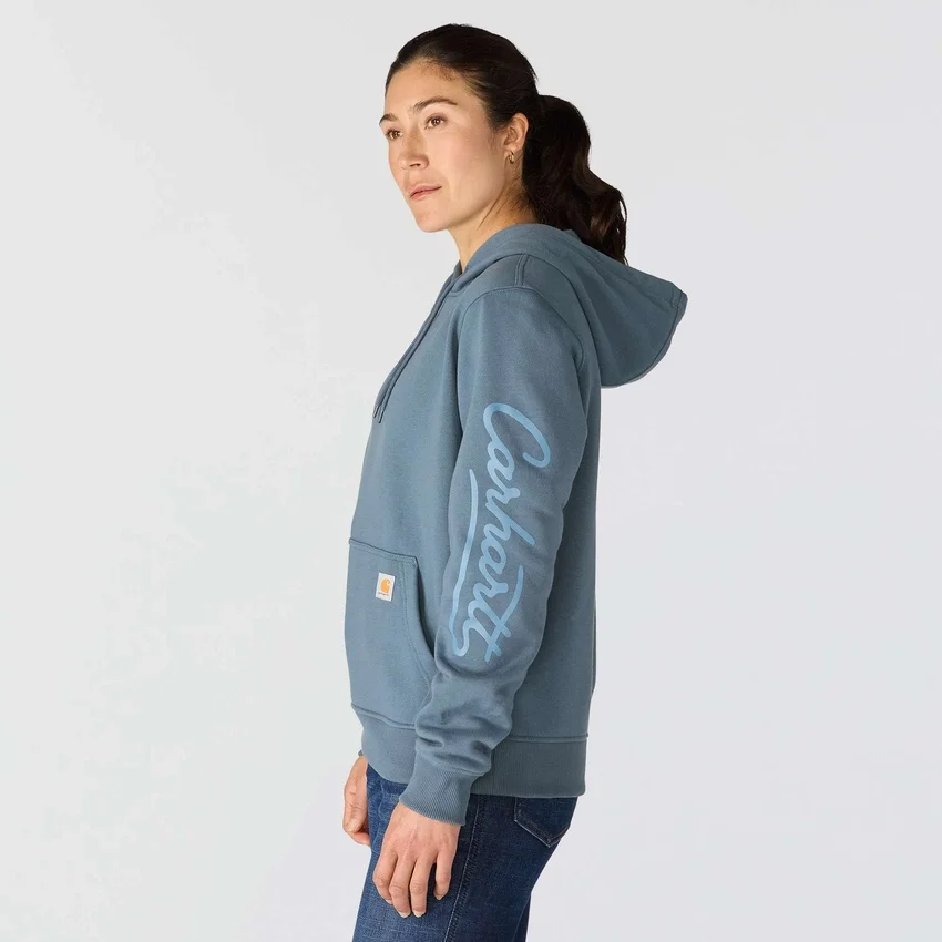 Women's Sawyer Script Logo Sleeve Hoodie