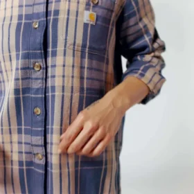 Women’s Tencel™ Fiber Series Loose Fit Twill Plaid Shirt