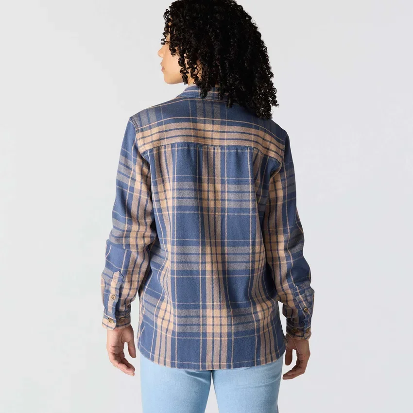 Women's Tencel™ Fiber Series Loose Fit Twill Plaid Shirt