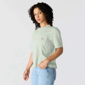 Women’s Tencel Loose Fit Lightweight Crewneck Pocket T-Shirt
