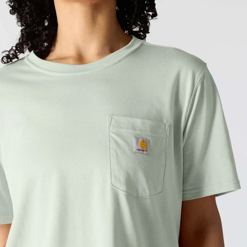 Women's Tencel Loose Fit Lightweight Crewneck Pocket T-Shirt
