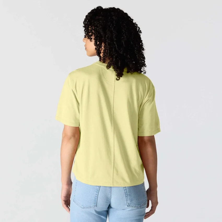 Women's Tencel Loose Fit Lightweight Crewneck Pocket T-Shirt