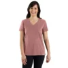 Women's Tencel Relaxed Fit Lightweight Breathable V-Neck T-Shirt