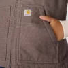 Women's Washed Duck Sherpa-Lined Mock Neck Vest
